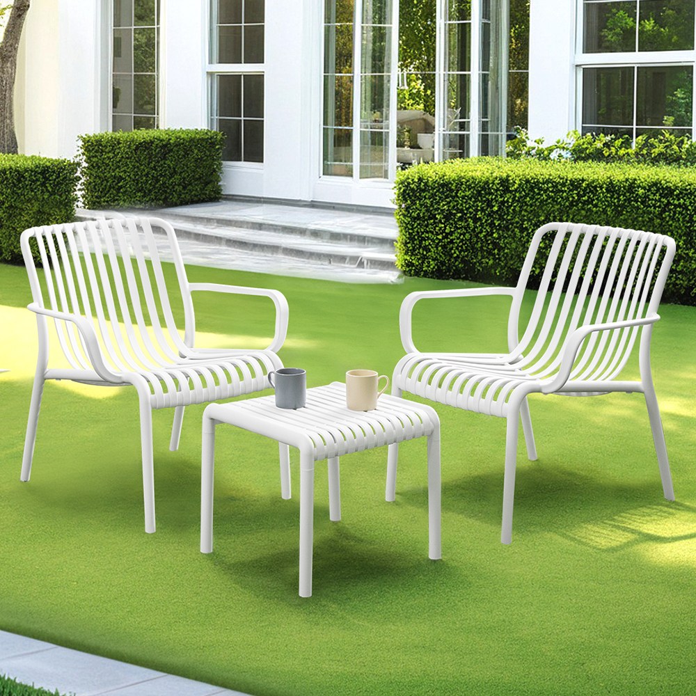 몬스 리사 라운지 2인 야외 카페 테이블 의자 세트 플라스틱 테이블 정원 공원 커피숍 상담 인테리어, 그린 201,000원