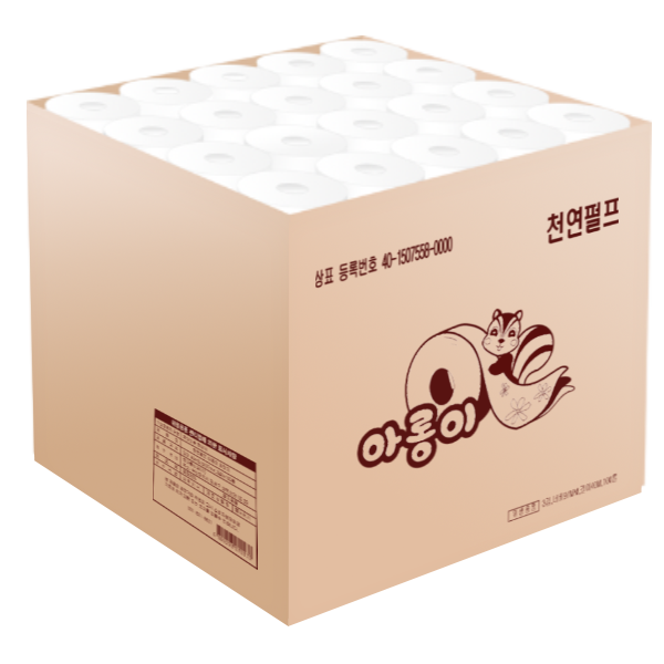 한아름산업 아롱이화장지100롤 천연펄프 3겹 40Mx100롤 68,000원