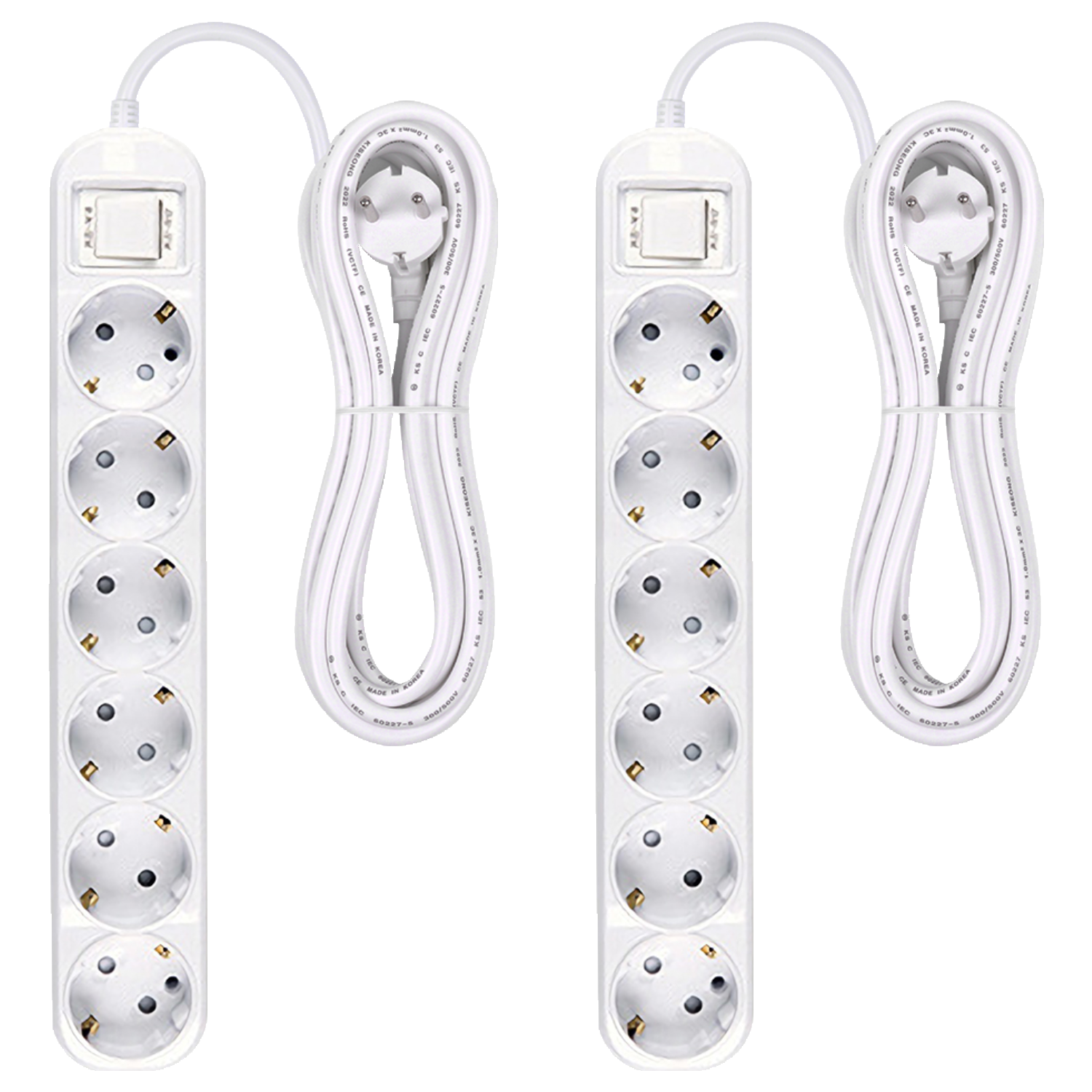 이어지다 일반 접지 멀티탭 6구, 4.5m, 단일 색상, 2개 37,800원