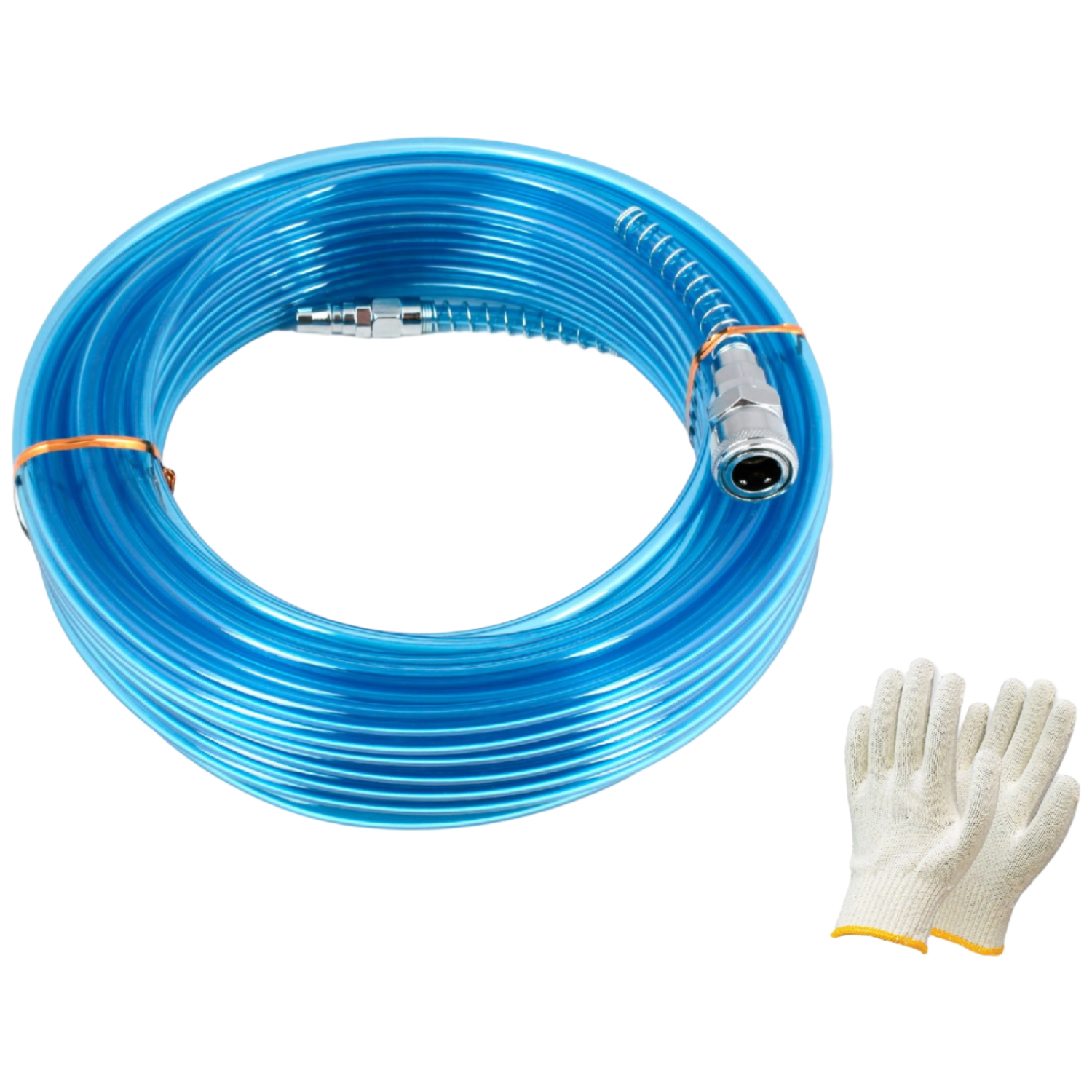 국산 우레탄연질 에어호스 + 면장갑 에어줄 타카호스 콤프레샤호스 에어호수 13,500원