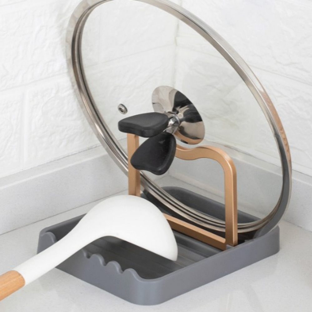 수앤코 주방용품 조리도구 냄비뚜껑 거치대 국자 받침, 1개, 그레이 3,190원