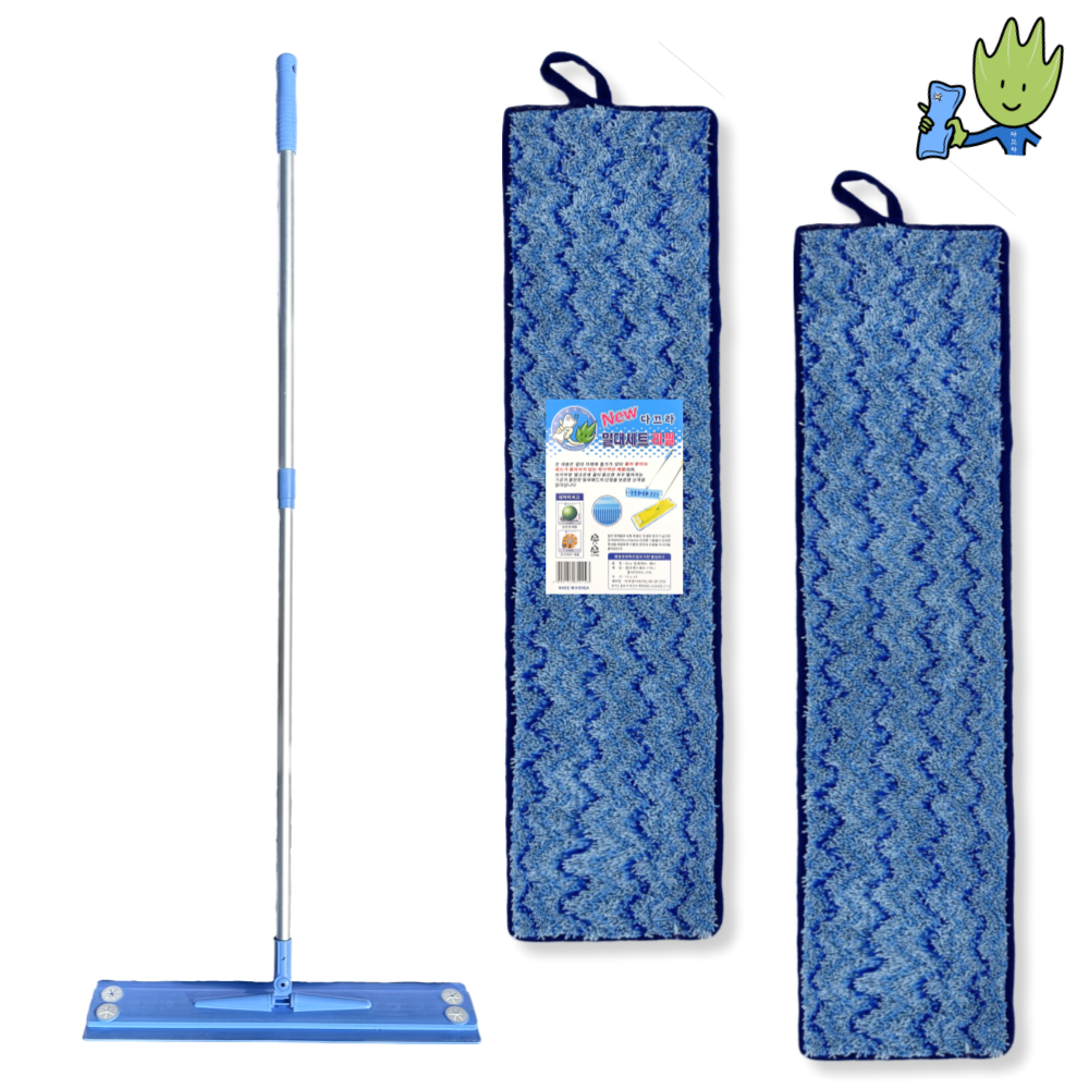 미라클디포 국산 극세사 밀대 번개 바이어스 패드, 2p + 고급 2단 밀대 22,900원