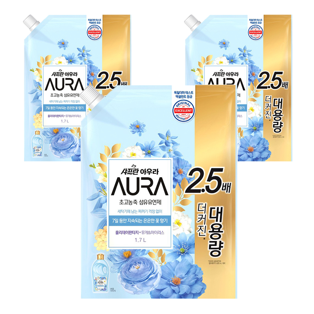 아우라 초고농축 섬유유연제 홀리데이판타지 리필 15,900원