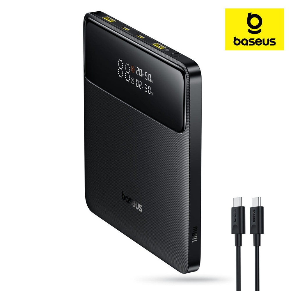 베이스어스 블레이드 H1 100W HD 슬림 노트북 고출력 LED 디스플레이 보조배터리 20000mAh C타입 + C to C 100W 초고속충전 케이블 50cm 69,900원