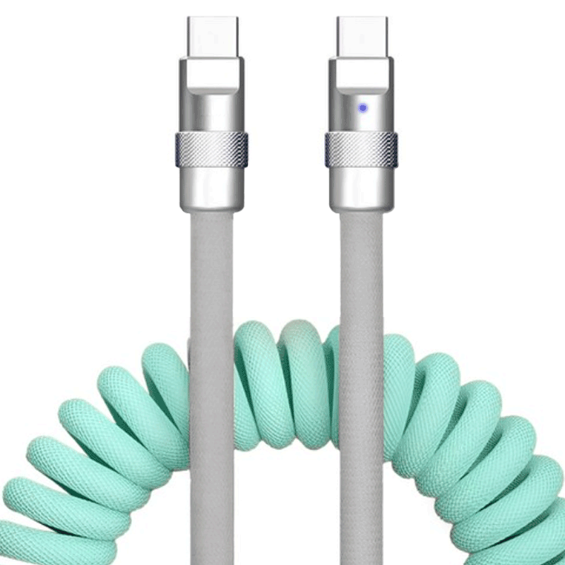 쏘플링 코일 스프링 C타입-C타입 120W PD 초고속 충전 케이블, 민트그레이, 1개, 1.8m 8,900원