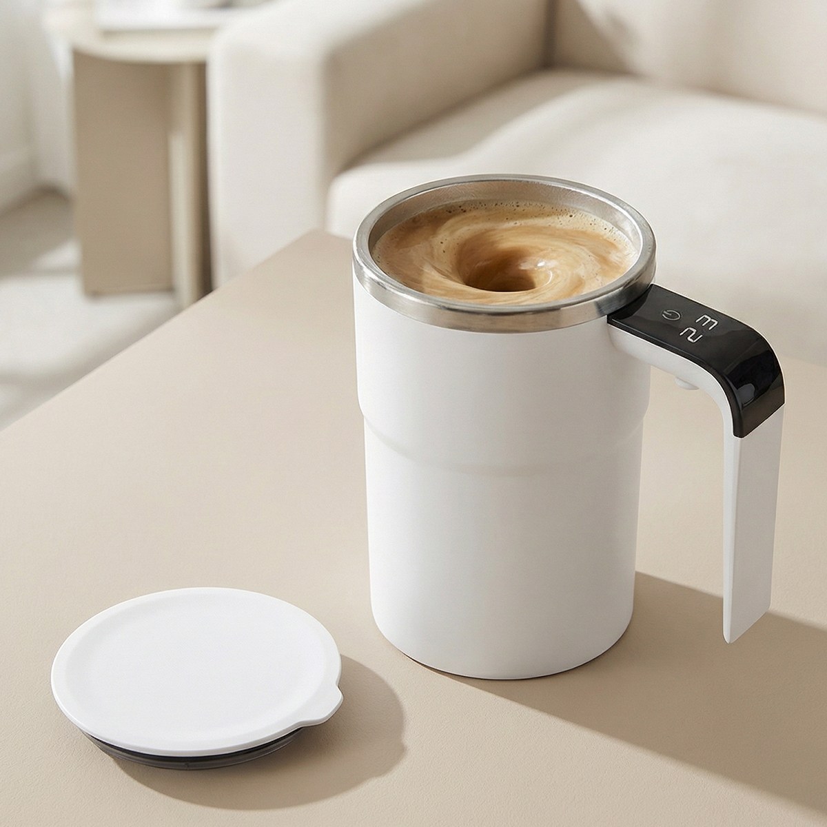 ROYAI ONE 충전식 회전식 믹스컵 원터치 온도 커피컵 회전컵 머그컵 13,900원