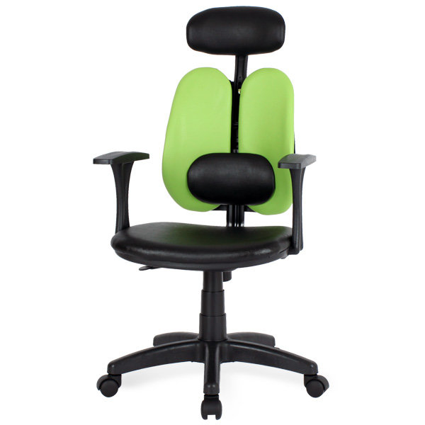 청심의자 휴먼C형 요추헤더형 우레탄바퀴 인조가죽 의자 48,900원