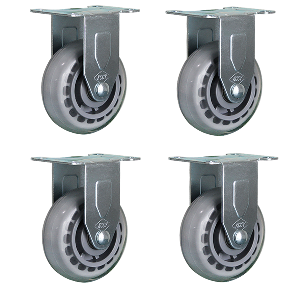 인라인캐스터 4인치(바퀴직경102mm) 고정 4개 1세트 무소음 투명바퀴 대차바퀴, 1세트 26,030원