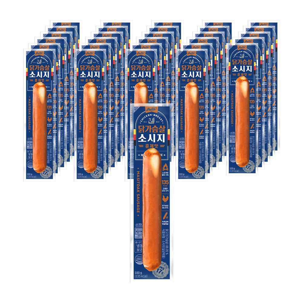 [랭킹닭컴] 맛있닭 닭가슴살 소시지 훈제맛, 30개, 100g 53,400원