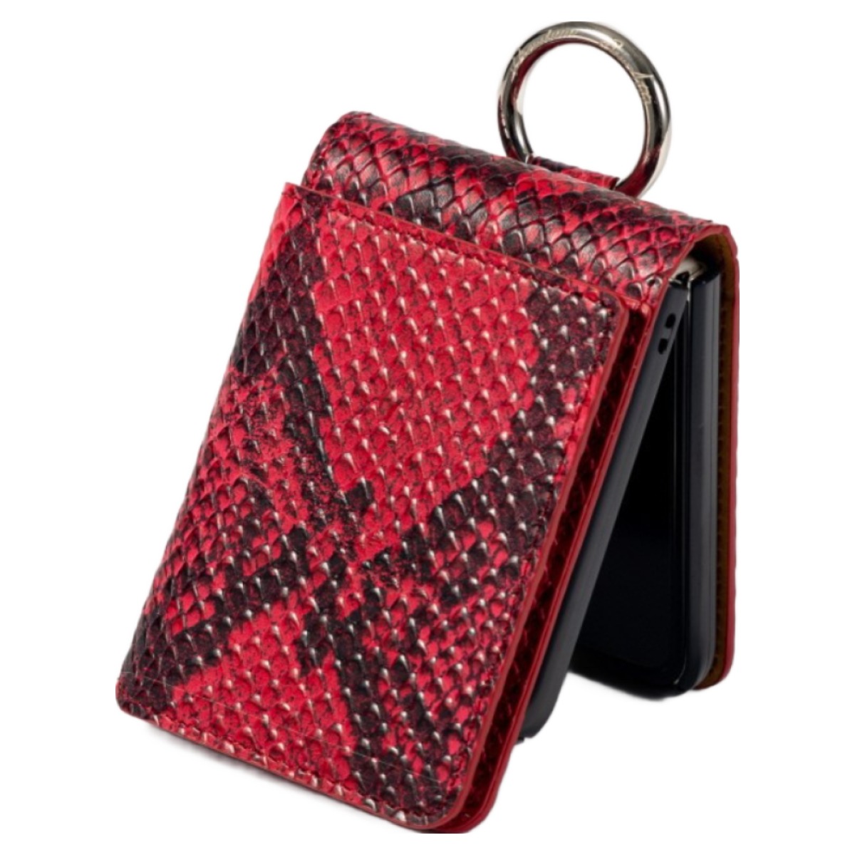 본아띠 갤럭시 Z플립4 아토 아나콘다 고리 링 카드 포켓 수납 지갑형 천연소가죽 케이스 52,500원