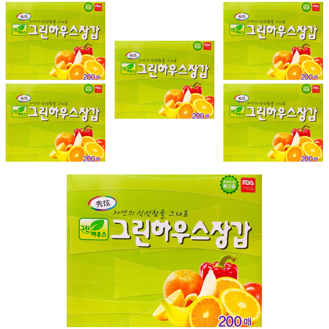 GreenHouse 그린하우스 위생장갑 200매, 200개, 6개 17,900원