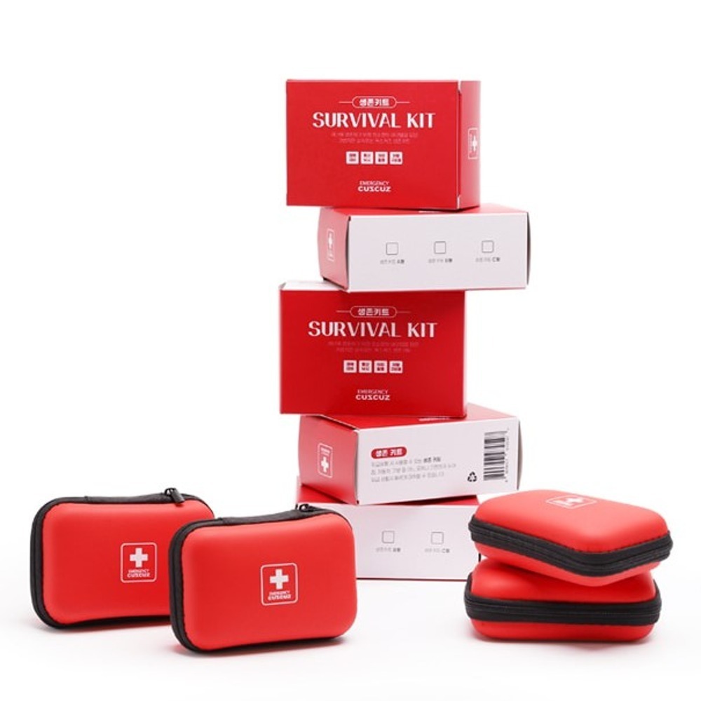 등산낚시 차량구비 야외활동 재해대비 생존키트 A형 7,400원