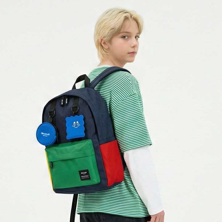 히마와리 노트북 초경량 키링 학생백팩 No.0422, 블루, 1개 49,900원