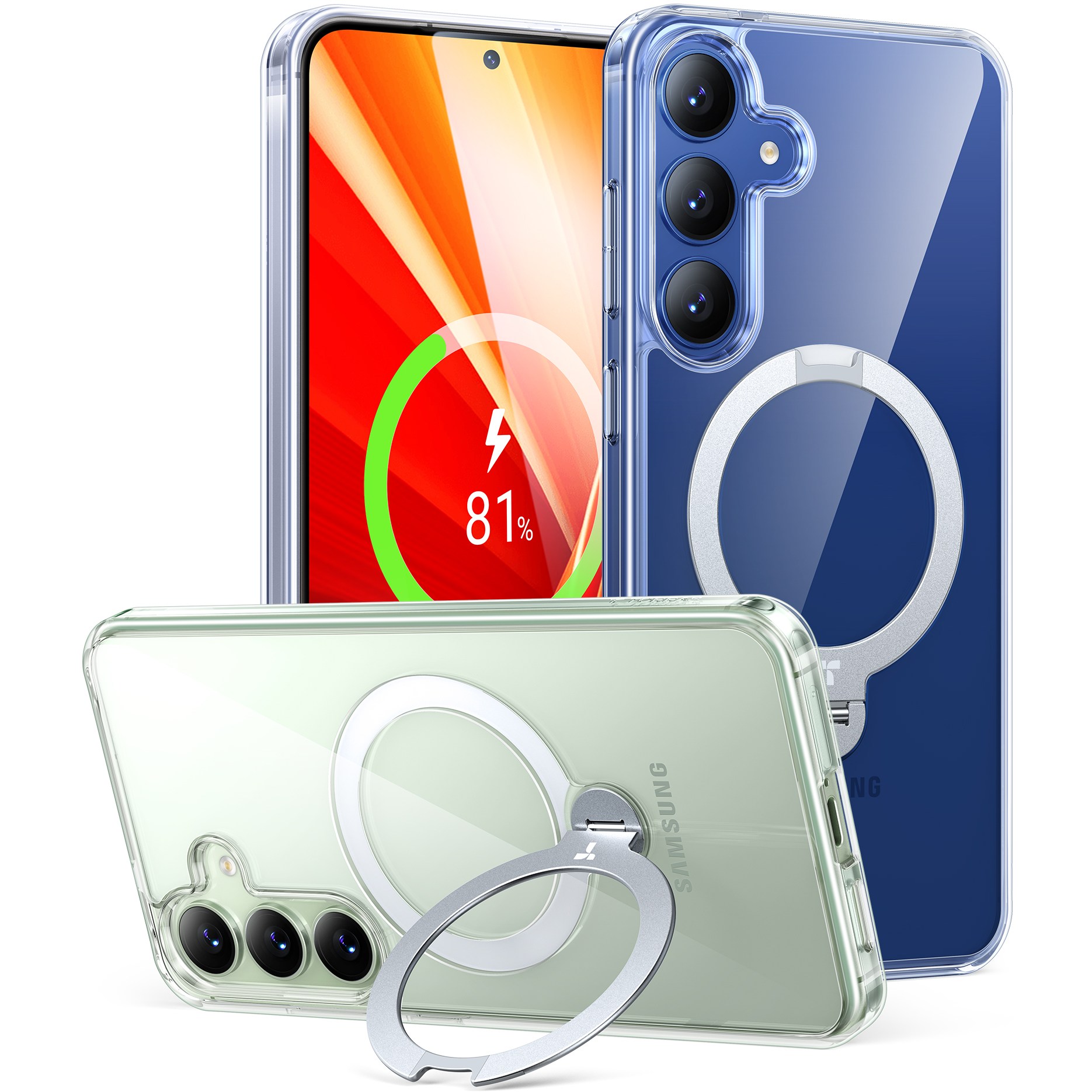 토라스 360도 마그네틱 링스탠드 맥세이프 에어쿠션 군사급 방호 휴대폰 케이스 Ostand Q3 스핀 68,900원