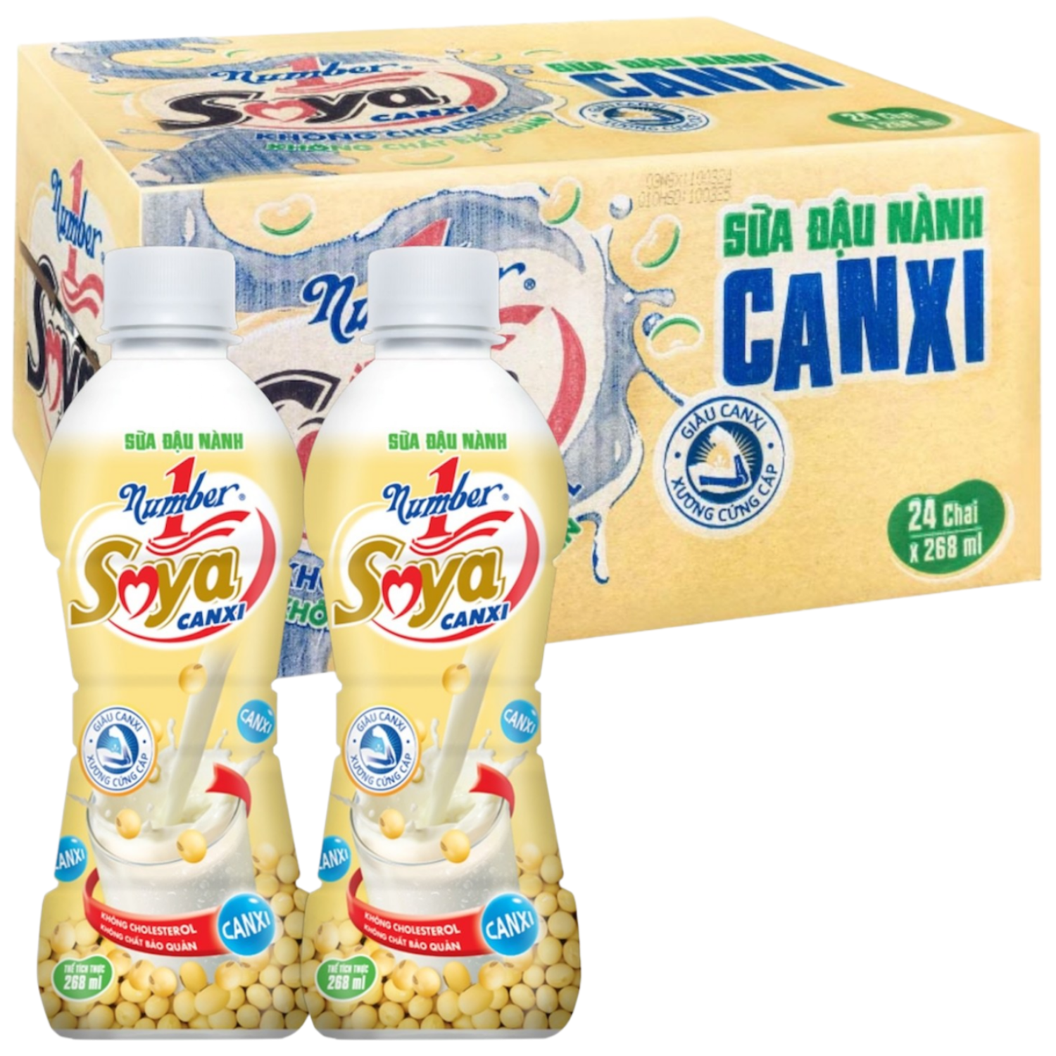 NUMBER ONE 칸슘 두유 SOYA CANXI 두유 베트남 두유, 24개, 268ml 15,870원