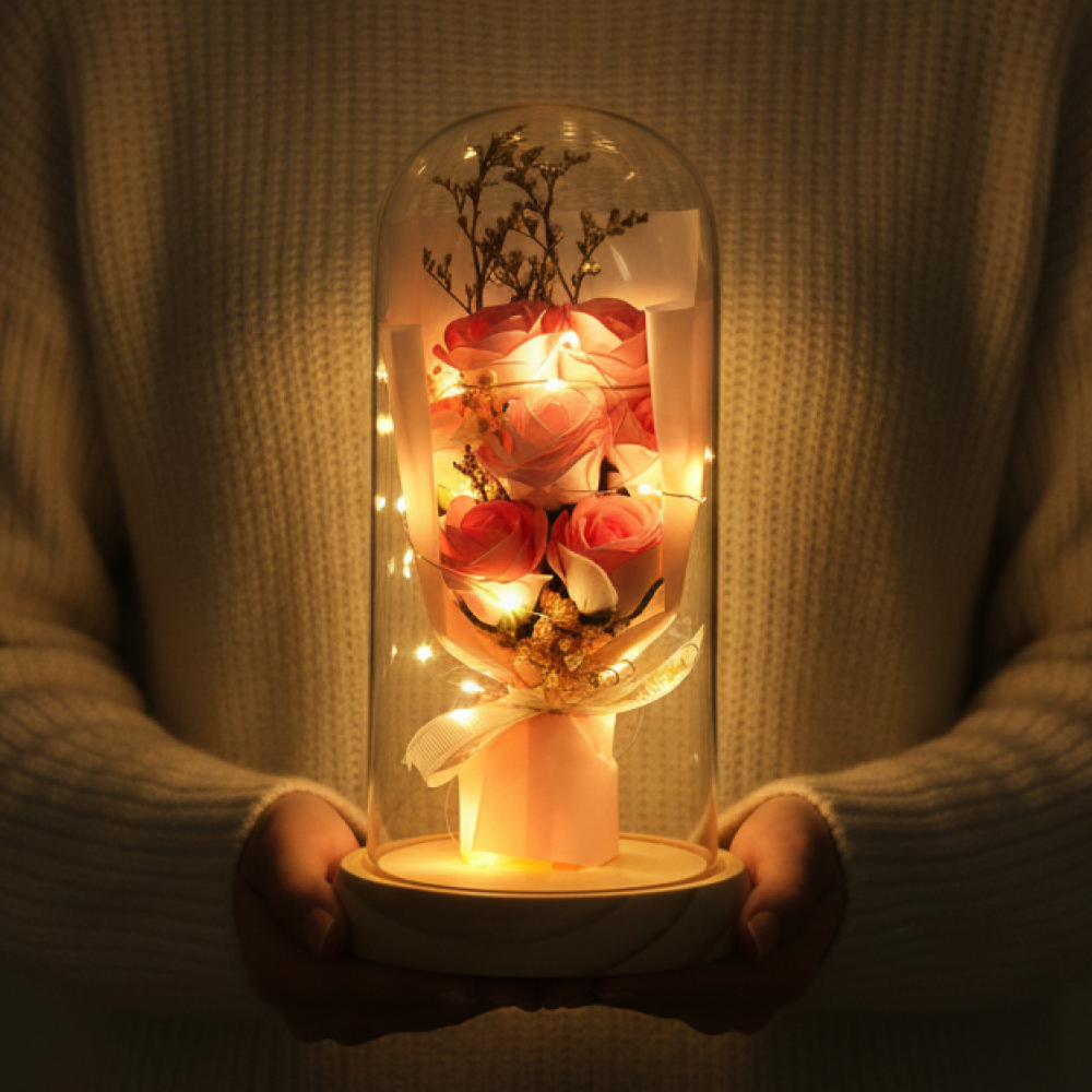 로렌드 기념일 선물 유리돔 꽃다발 + 예쁜 미니카드 16,690원