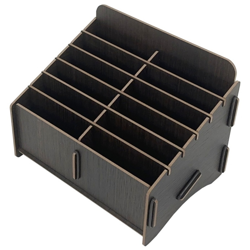 올지 우드 핸드폰보관함 휴대폰 보관함 수거함 정리 수납 학원 학교 회사, 다크브라운, 1개 12,800원