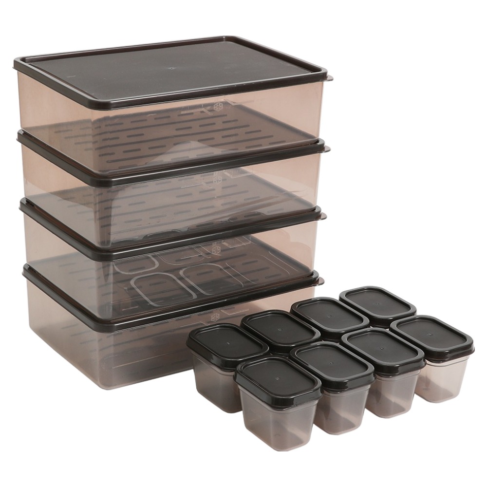 비트리 휘어지는 냉동실 정리용기 2.3L x 4p + 큐브용기 100ml x 8p 세트, 1세트 37,800원