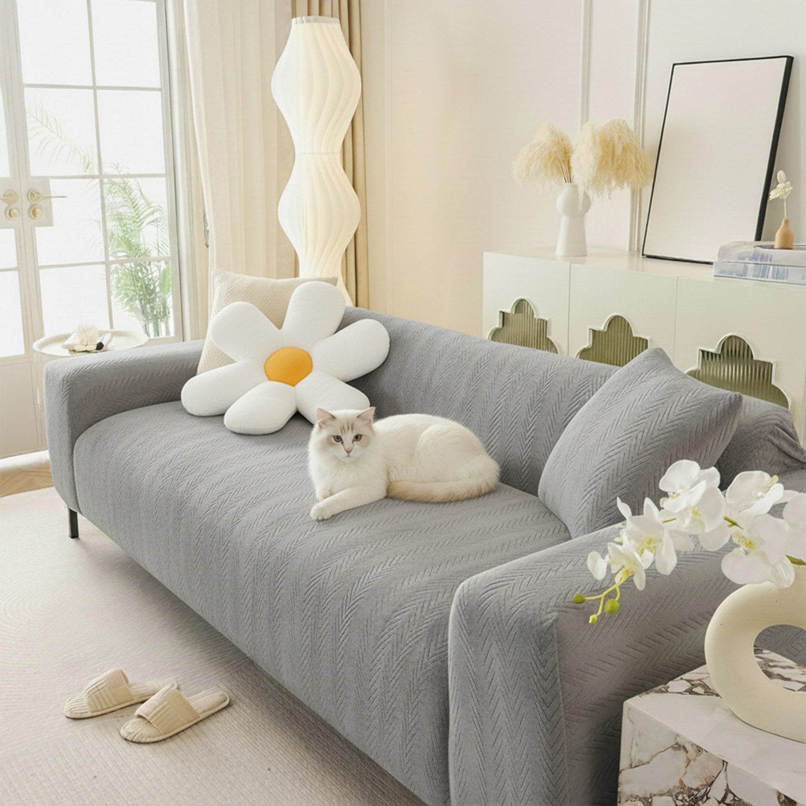 Norvee 고탄력 소파커버 사계절 쇼파커버 미끄럼방지 반려동물 긁힘방지 15,900원