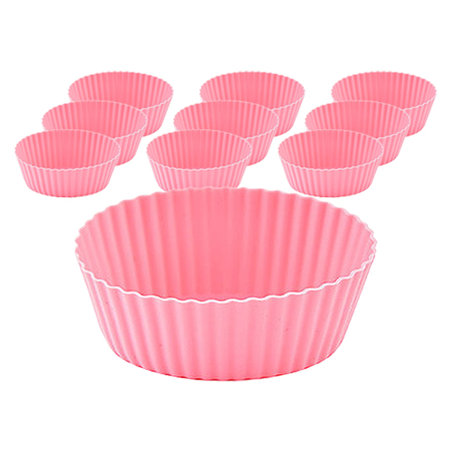 이홈베이킹 실리콘 반찬 베이킹컵 타원형, 핑크, 10개 4,500원