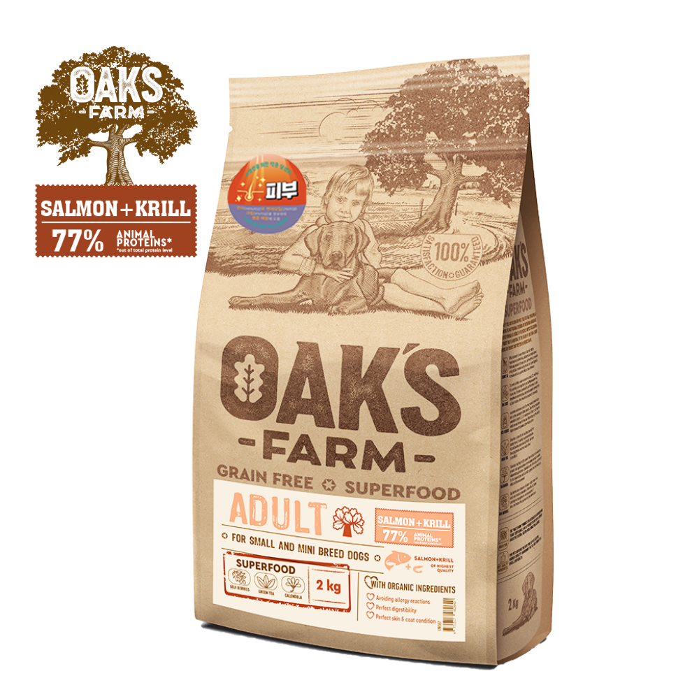 오크팜 그레인프리 흰살생선 눈물 피부사료, 2kg, 1개 47,970원