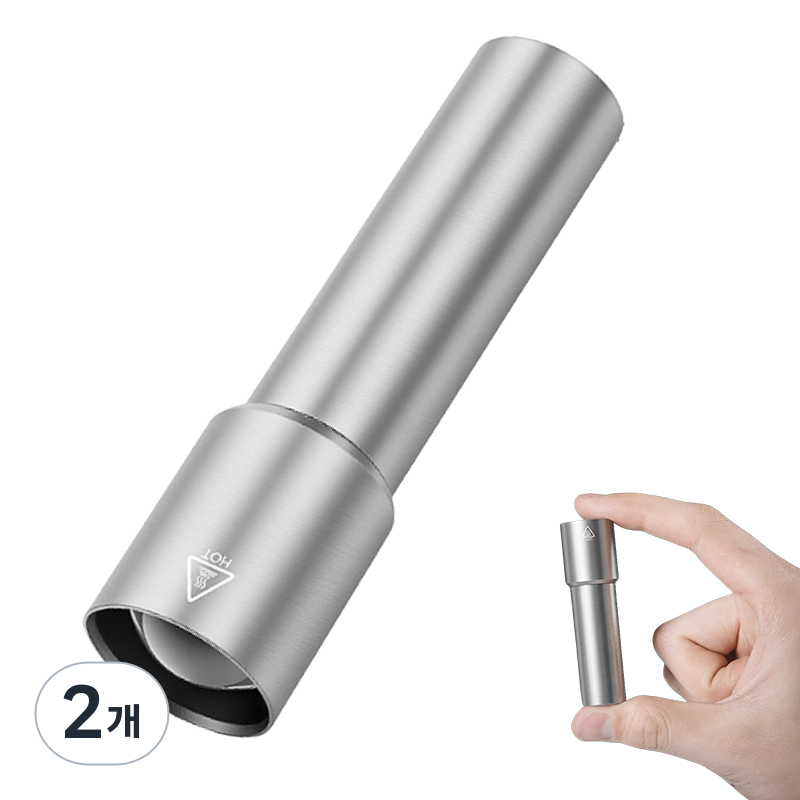 Eclairex  미니 손전등 38g 초강력 줌 기능  알루미늄 합금 LED 손전등 USB충전 9,690원