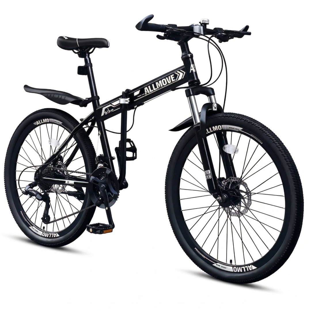 바이크TRA 접이식 MTB 자전거 21단 산악 출퇴근 입문용 성인 학생 주니어 가성비 남녀공용, 1개, 165cm, BT화이트(스포크휠 21단) 162,000원