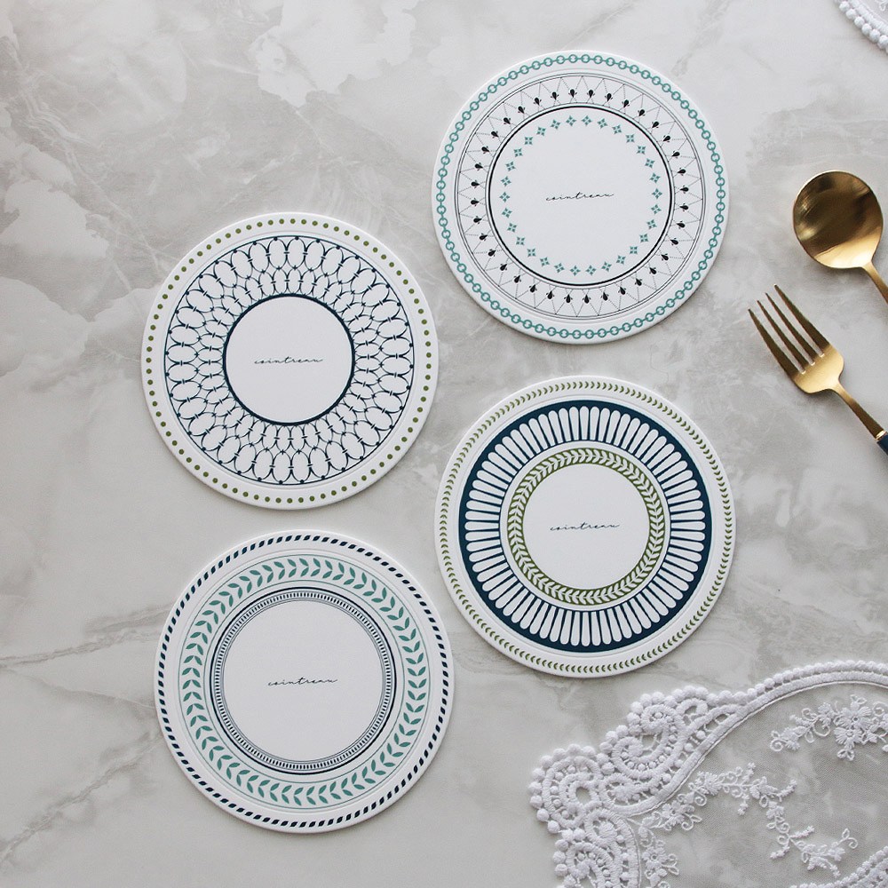 꼬앙뜨로 유로 엔틱풍 원형 코팅 고급 실리콘 냄비 받침 1+1 18,540원