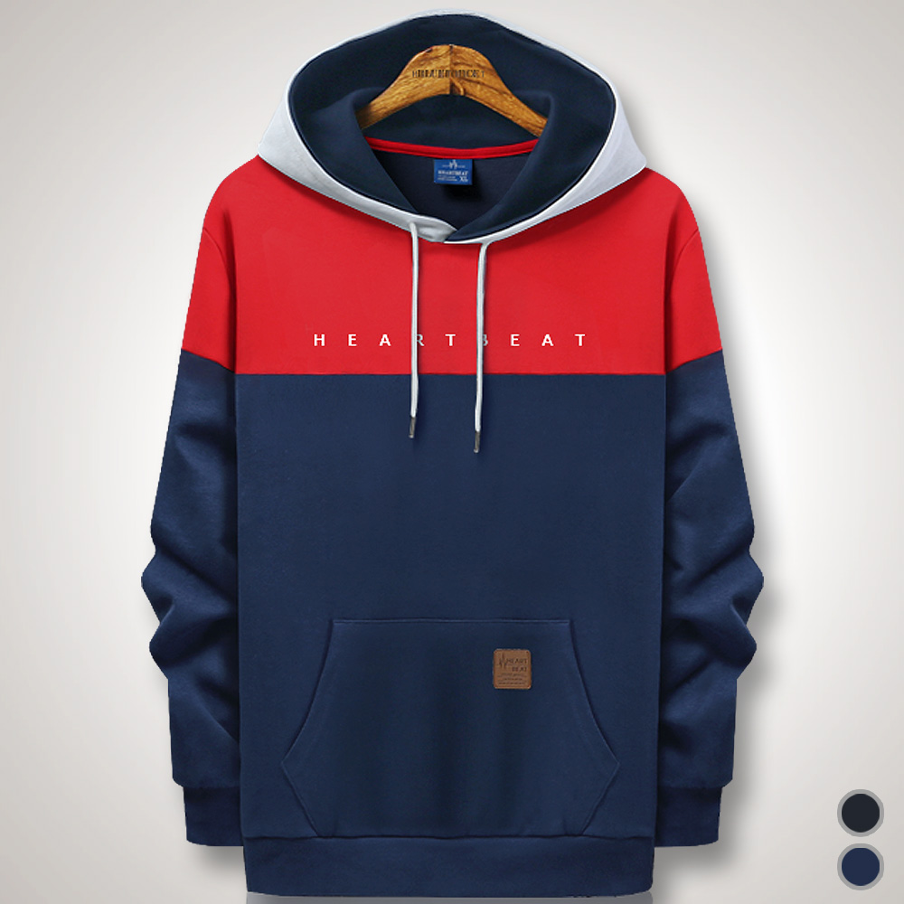 하트비트 페오른 후드티 절개 베이직핏 배색 긴팔 티셔츠 커플룩 단체복 빅사이즈 단체티 커플티 남자 여자 남여공용 29,700원