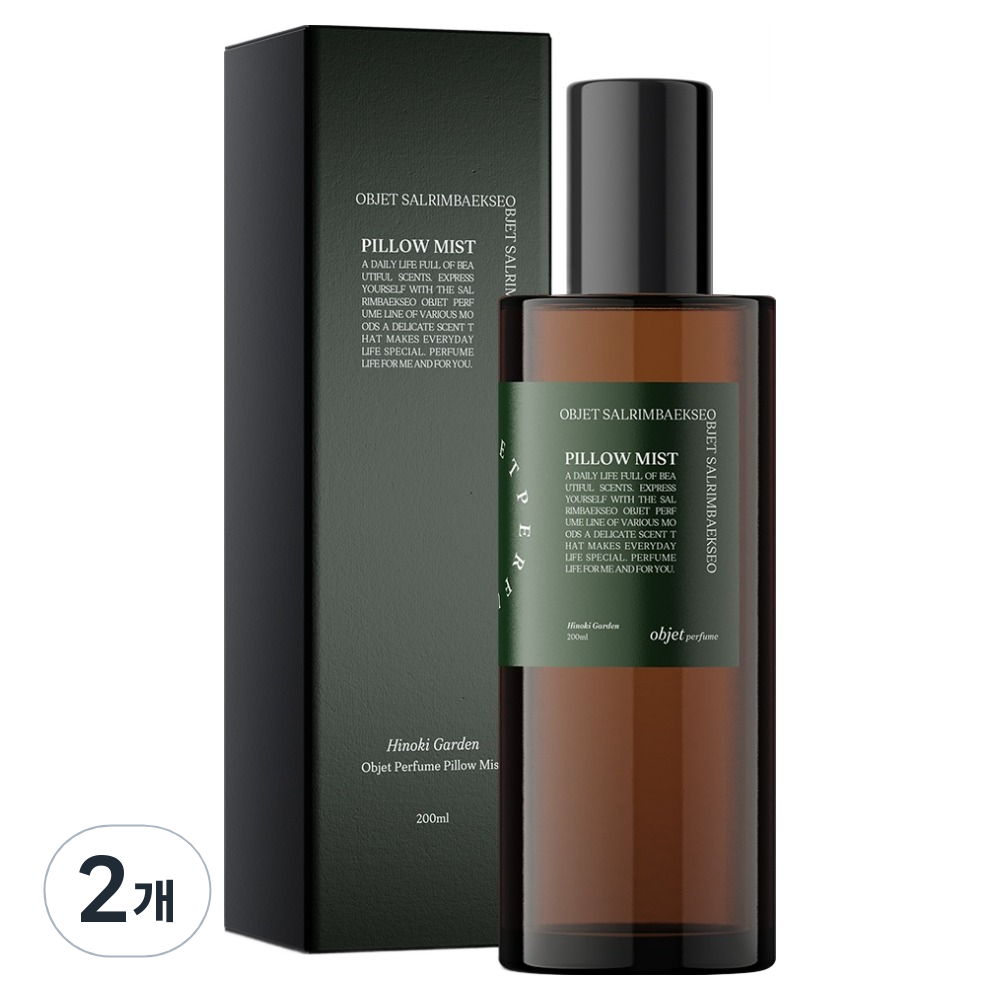 살림백서 오브제 퍼퓸 히노키가든 룸스프레이 섬유탈취제 본품, 200ml, 2개 16,900원