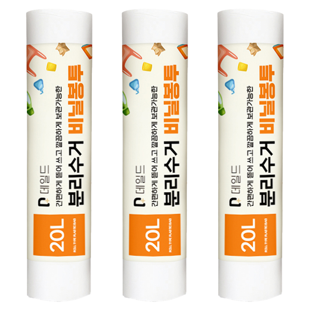 데일드 롤형 분리수거 봉투 60p, 3개, 20L 10,600원