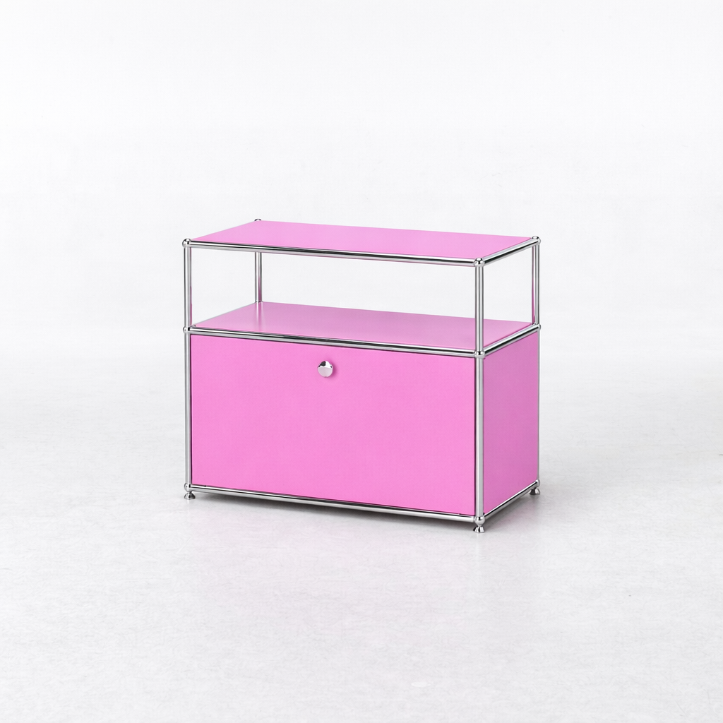 미드퍼 하이 싱글1단 철제 미드센츄리 모듈 수납장 770X400X620, 1단, 핑크 329,000원