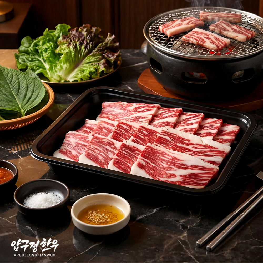 압구정한우 1++ 한우 차돌박이 1kg (200gx5팩) 냉동 구이용 슬라이스 샤브샤브 국거리 불고기 볶음 최상급 국내산 투뿔 마장동 정육 프리미엄 바베큐 캠핑 홈파티 소고기, 200g, 5개 122,900원