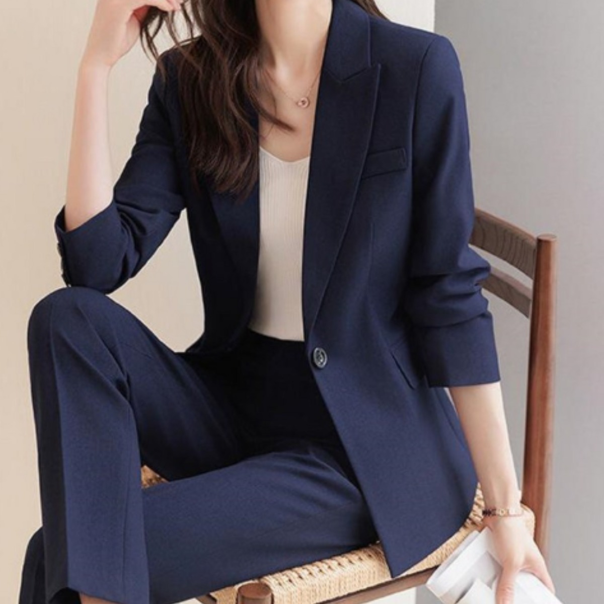 루스리더 여성 오피스룩 정장 루즈핏 상하세트 V408 68,000원