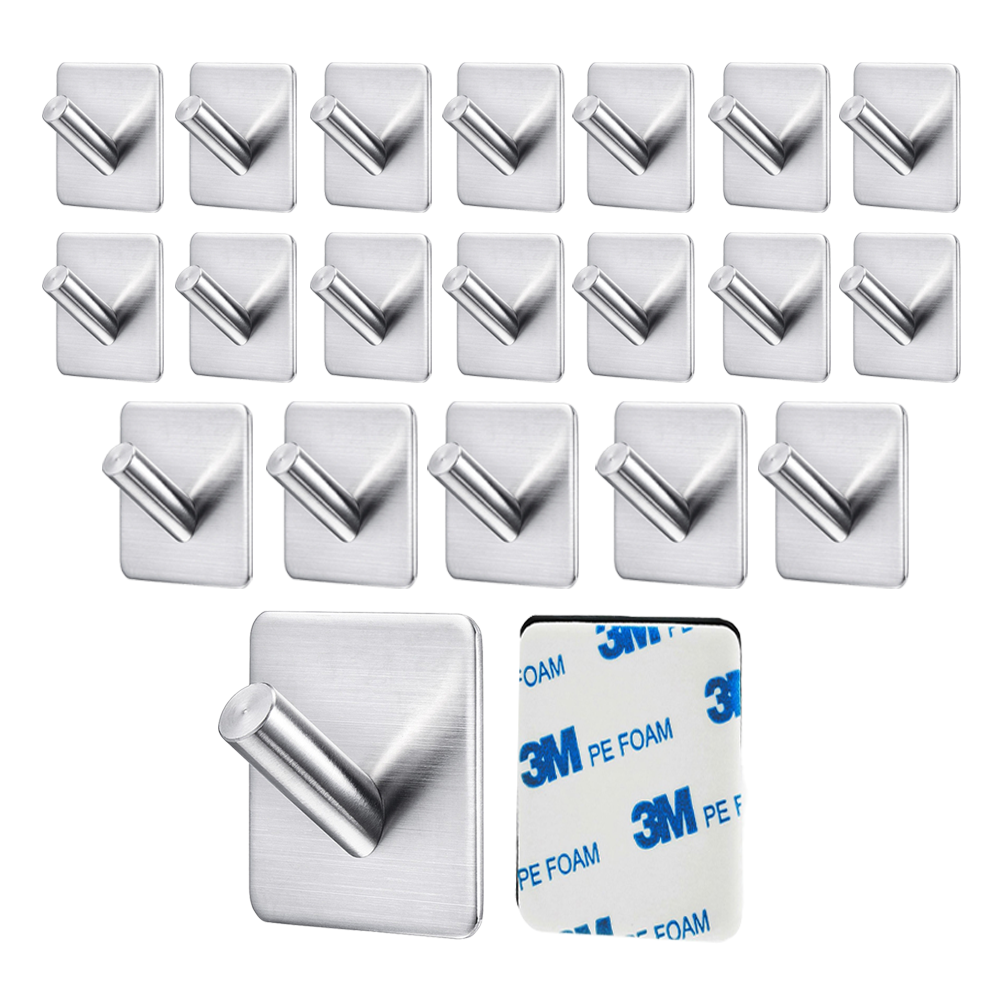 아야 3M 강력 접착 무타공 스테인레스 접착식 사선 후크, 20개 35,800원