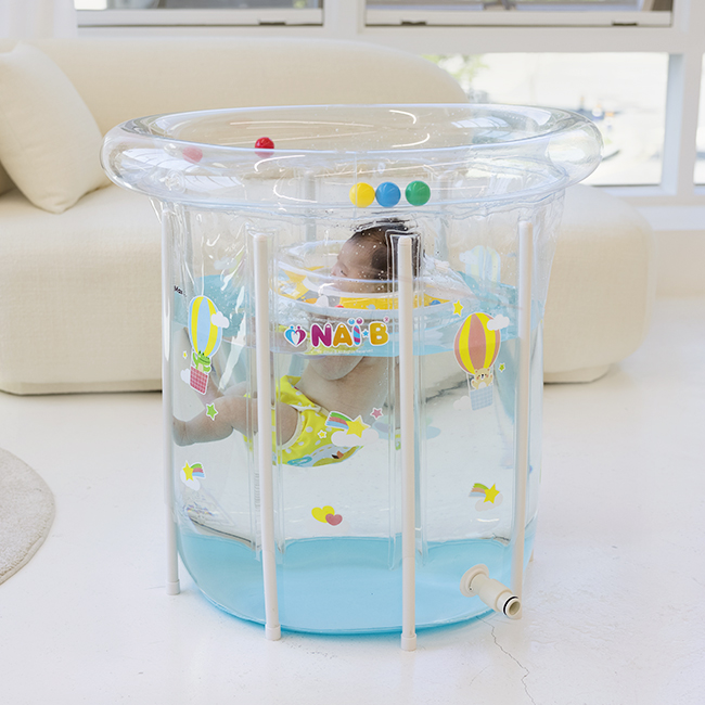 나이비 아기 유아 수영장 신생아 풀장 미니 물놀이 목튜브 세트, 스위밍풀+목튜브(핑크), 1개 54,900원