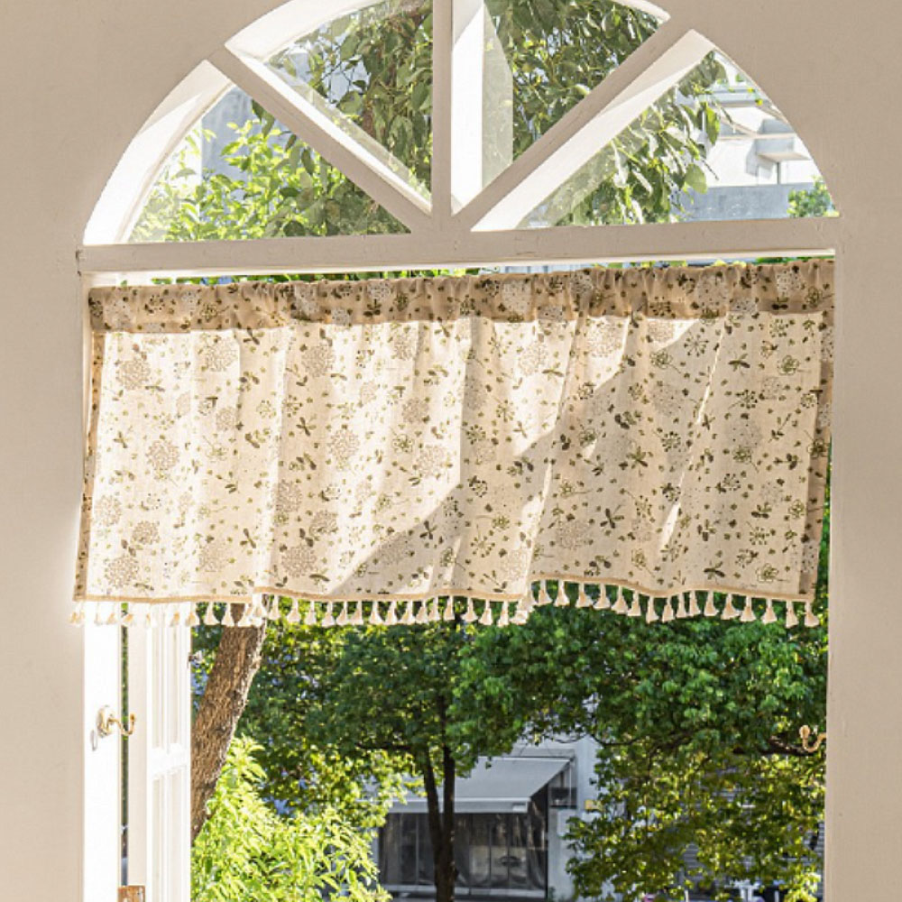 지앤와이 꽃패턴 태슬 미니창 가리개 바란스 13,850원