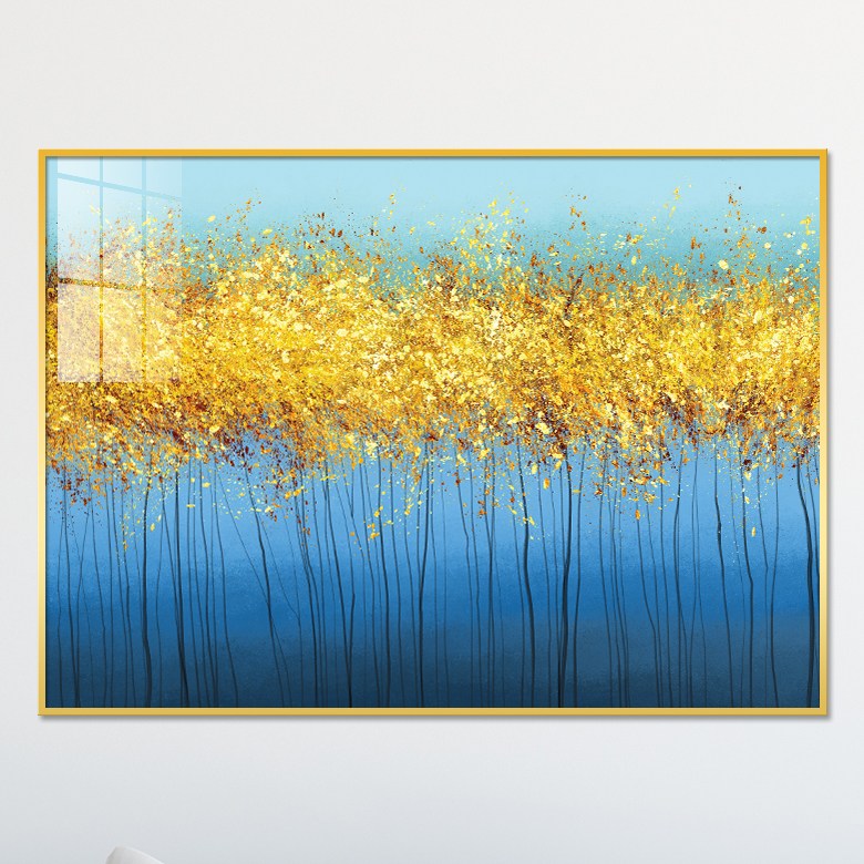 아트블루 풍수 인테리어 황금 나무 숲 추상화 그림 액자, 3번 황금 추상화 BLUE 67,900원