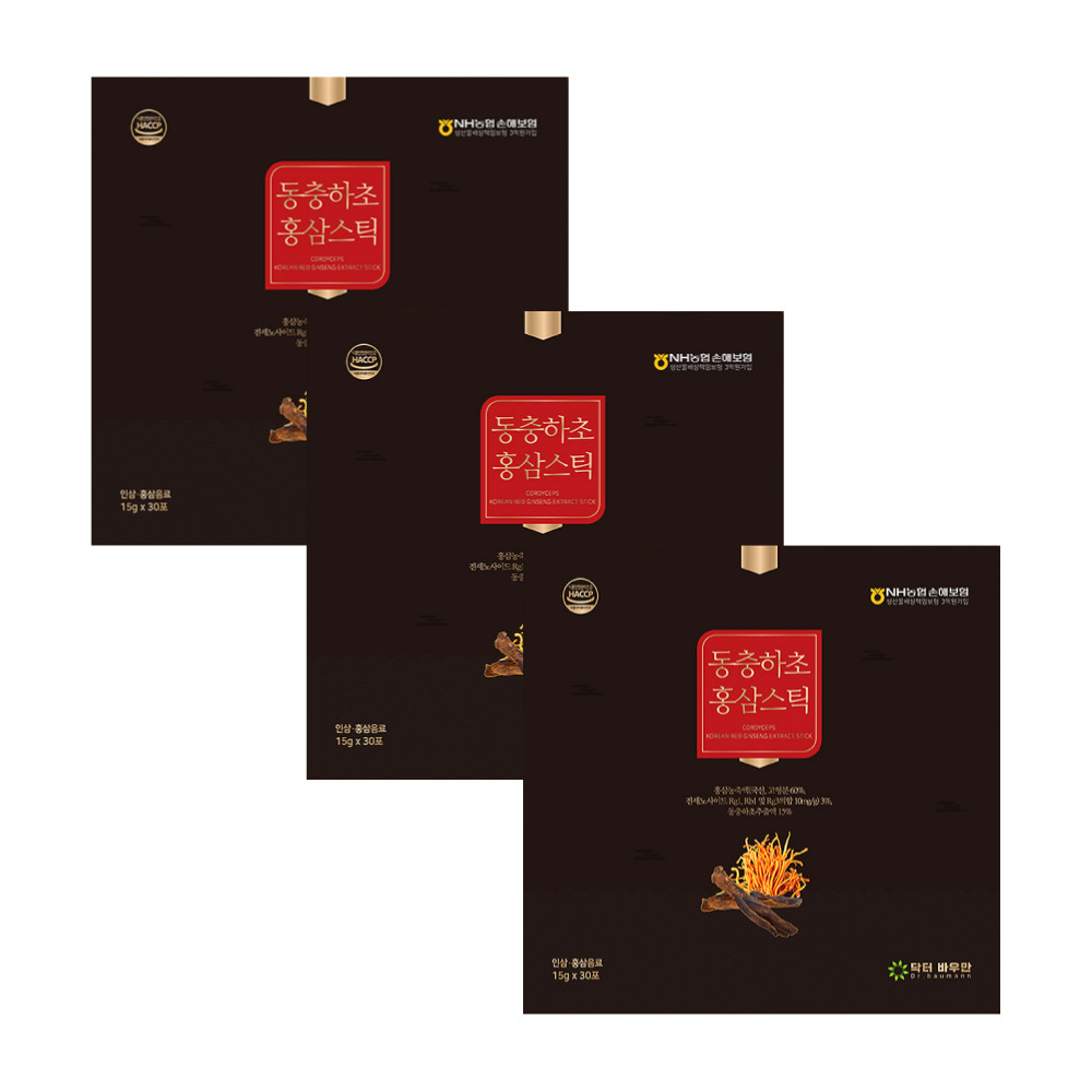 동네백화점 동충하초 홍삼스틱 (15ml x 30포) 진세노사이드 10mg 영지버섯 도라지 172,000원