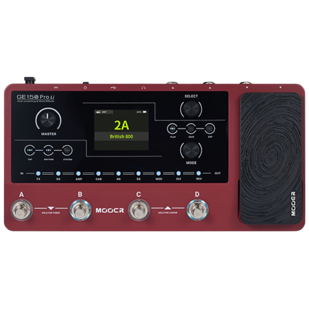 MOOER 무어 Mooer GE150 Pro Li 앰프 모델링 충전식 배터리 기타 멀티 이펙터, 1개 259,000원