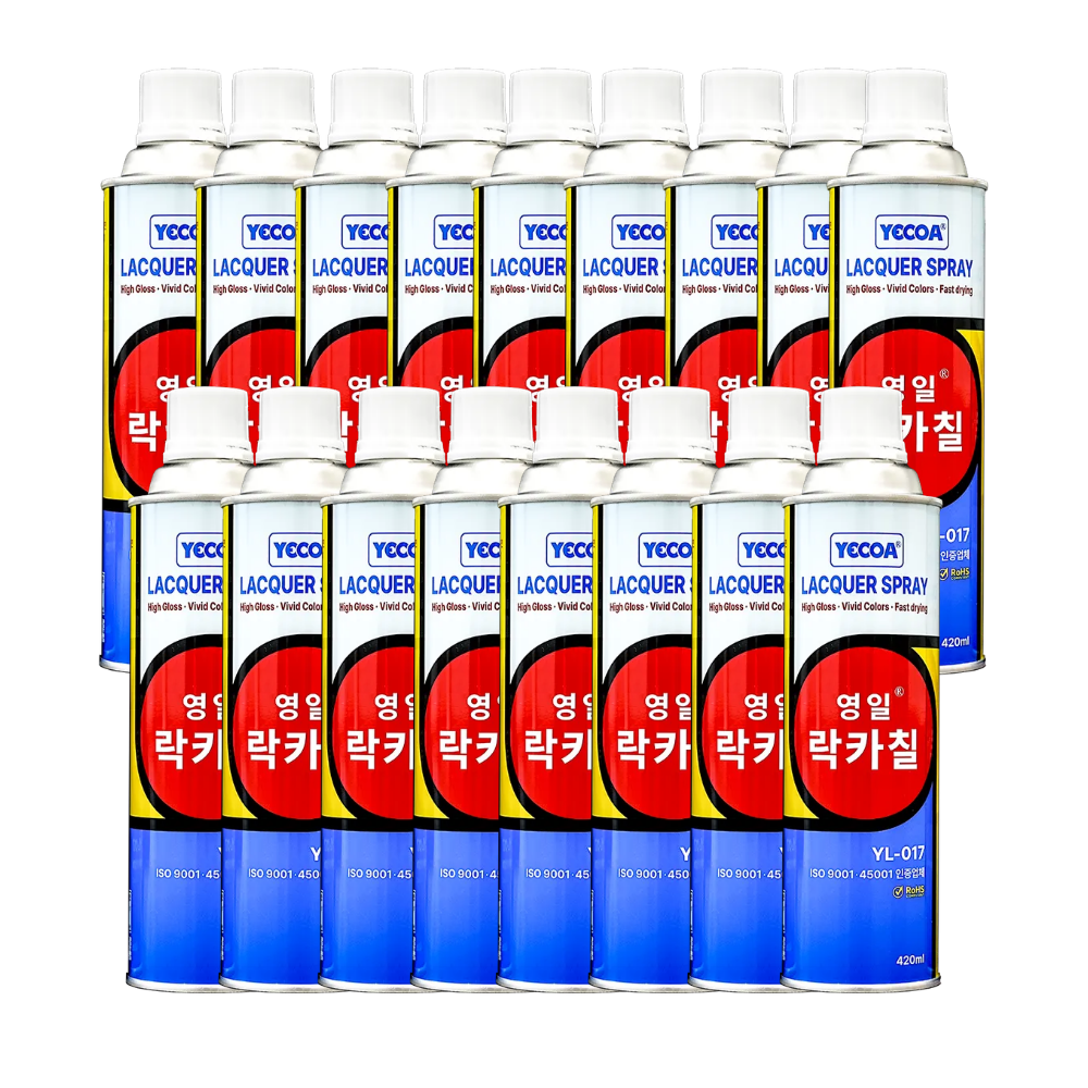오케이 영일 락카 1박스(40개입) 스프레이 리폼 DIY 도색, 적색, 1박스 74,000원