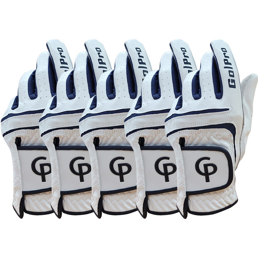 골프로 반양피 콤비 골프장갑 왼손착용 5장, 5개, 화이트 20,500원