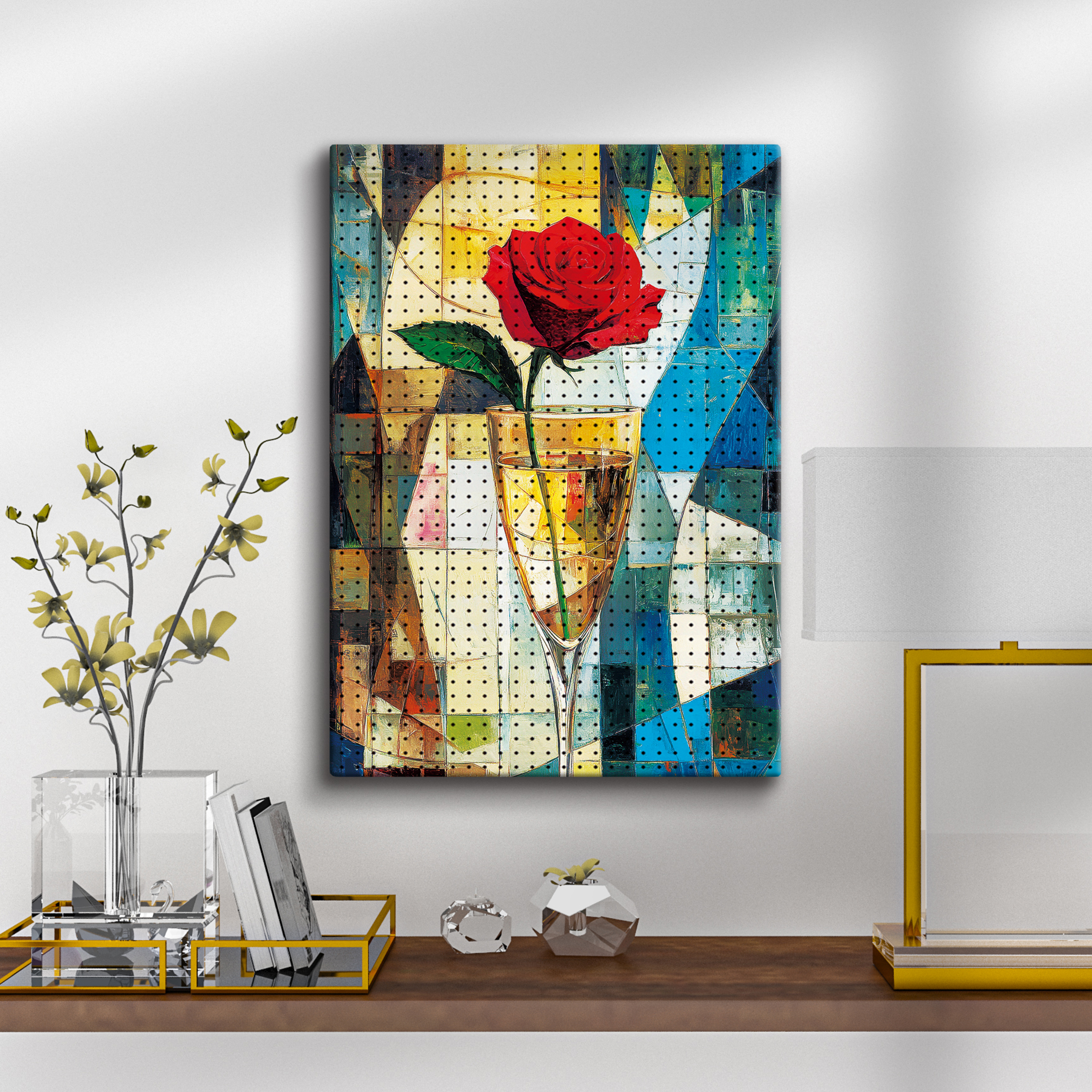 타공판닷컴 UV 프린팅 인테리어 타공판 글래스블룸 600 x 800 mm 53,000원