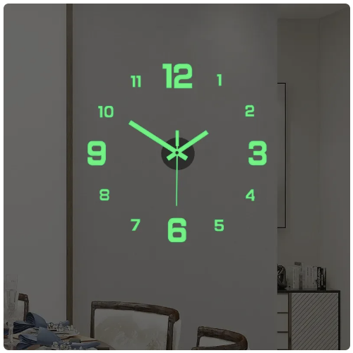 3D야광 벽시계 아크릴 DIY 디지털 시계 스티커 음소거 6,940원