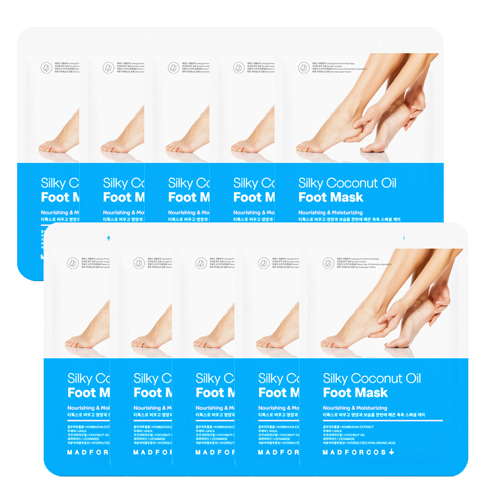 매드포코스 촉촉한 실키 코코넛 오일 풋마스크, 10개입, 1개, 16ml 12,600원