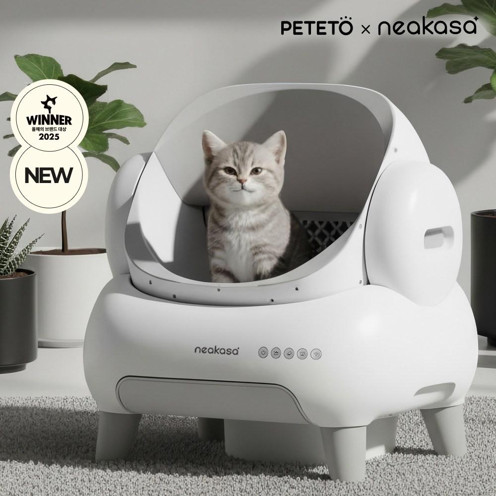 26년형 코오롱 페테토 니카사 M1 Plus 고양이 자동화장실 끝판왕 스마트 대용량 프리미엄 자동개폐 화장실 Neakasa 저소음 PETETO 앱연동, 1개, 화이트, 자동 화장실 499,000원