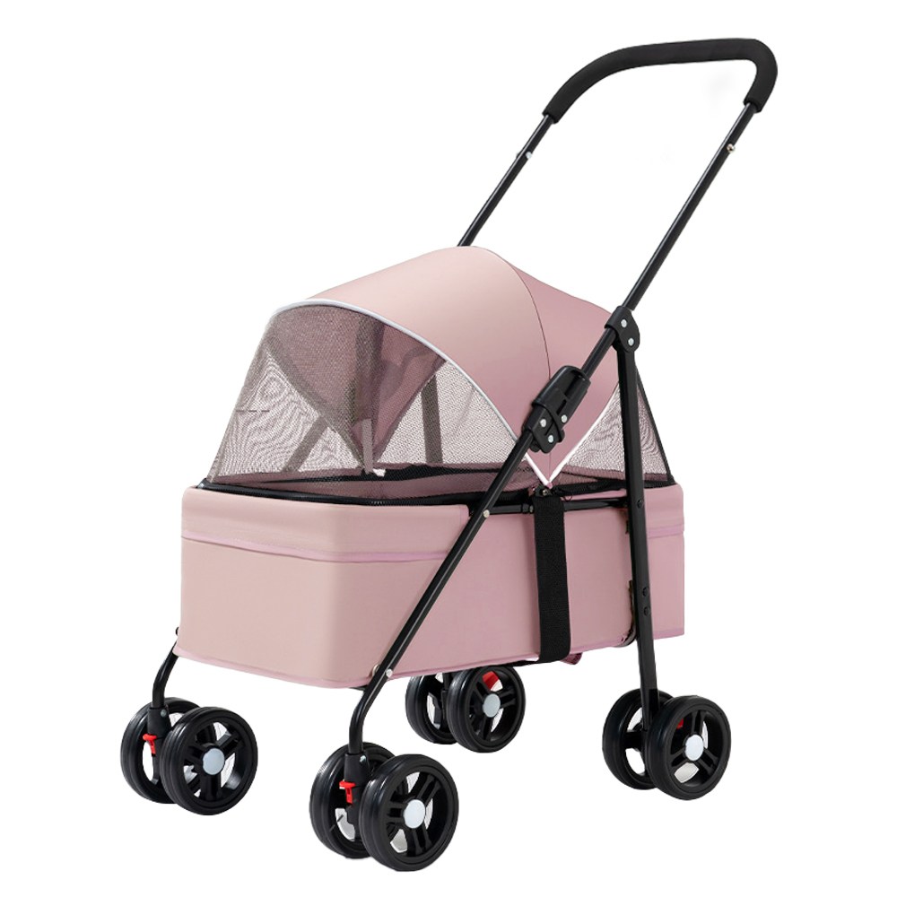 몽글펫 접이식 저상형 강아지 유모차 반려동물 개모차, 핑크, 1개 46,000원