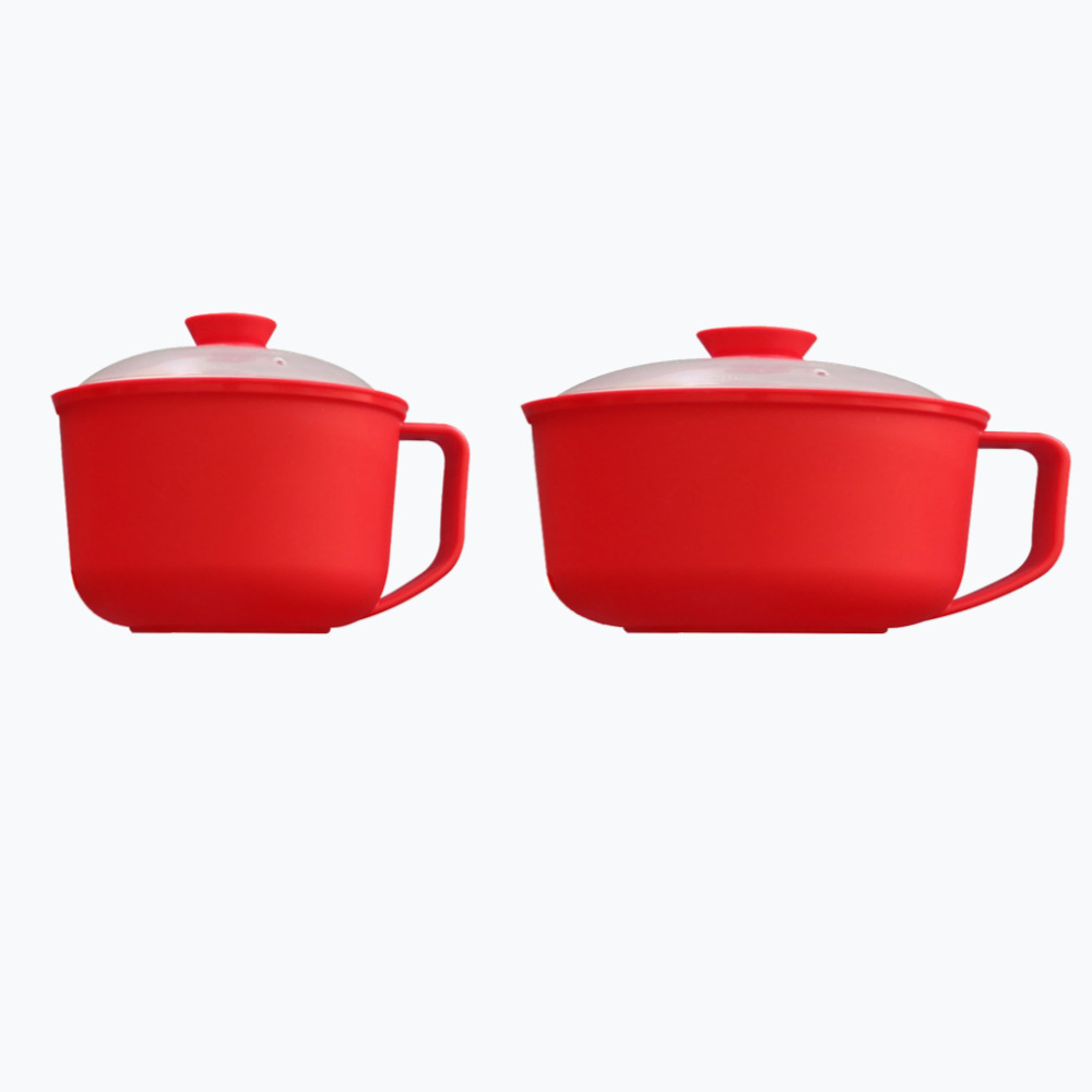 레몬글라스 전자레인지용 핸디형 스마트 찜기 중형 + 대형 (1000mL +1500mL) 2종세트 6피스, 레드, 1개 12,900원