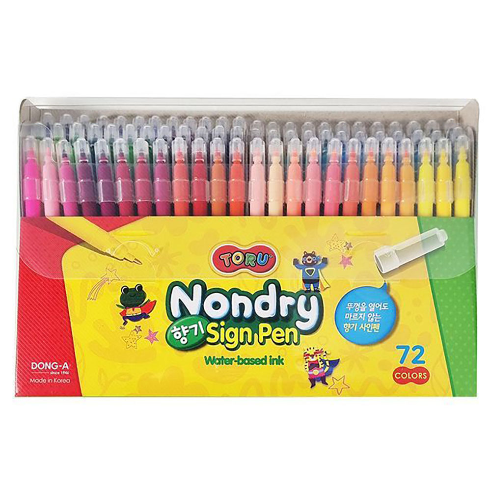 동아 논드라이사인펜 72색 향기 사인펜, 1팩, 혼합 22,900원