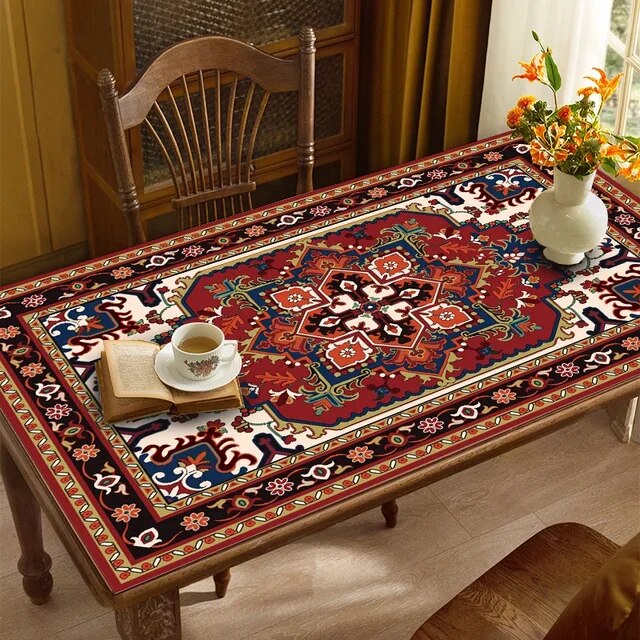 크리스마스 식탁보 홈카페 파티 테이블보 내유성 방수 PVC 가죽 단열 매트, TV 캐비닛 책상 커피 테이블 매트 장식, 68.YO656-ZD - 80x180cm 67,500원